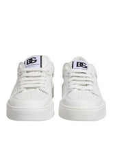 Dolce & Gabbana White Miami Leather Low Top Sneakers Shoes